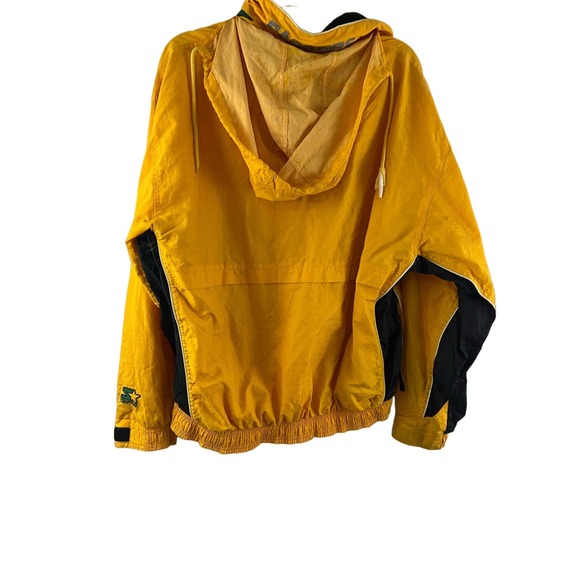 Starter Vintage NFL Pro Line Green Bay Packers Yellow Pullover Jacket Medium 90s - Picture 6 of 11